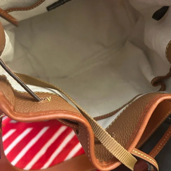 Dooney & Bourke Tan Leather Shoulder Bag - Picture 2 of 7